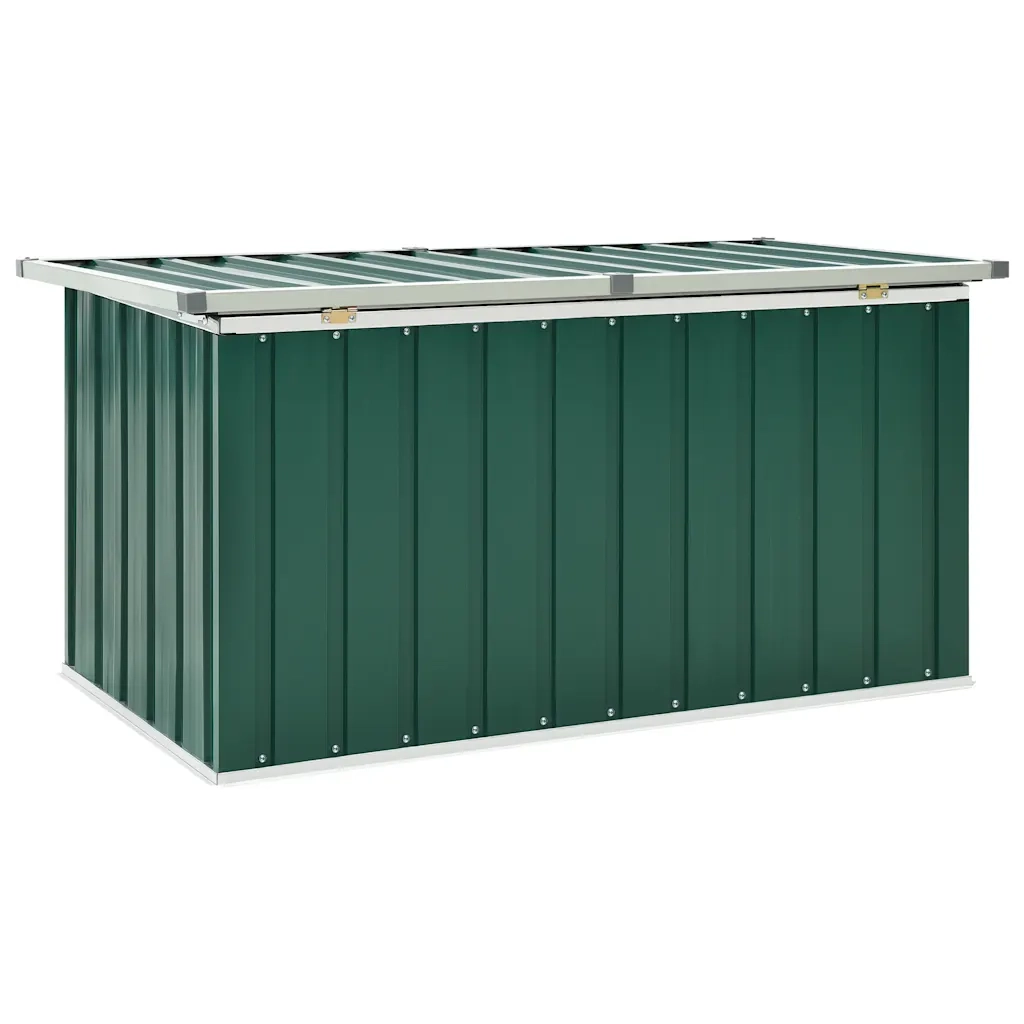 Baule da giardino verde 129x67x65 cm 46261
