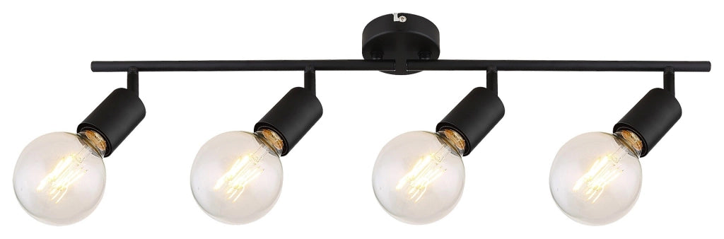 Plafoniera industriale Rabalux Lamar nera 4xE27 metallo