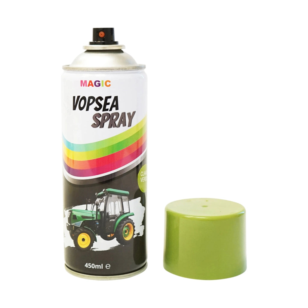 Spray vernice auto verde tipo Claas professionale con asciugatura rapida 450 ml MAGIC