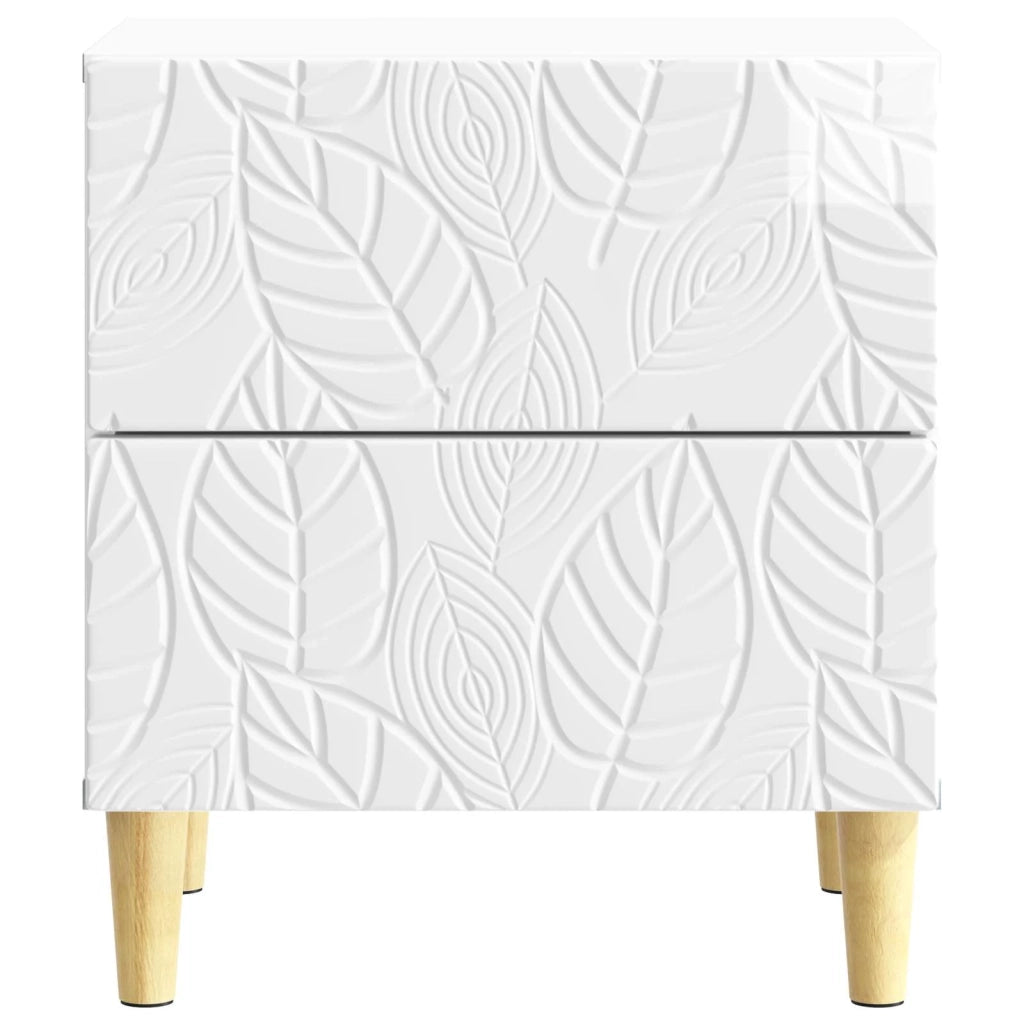 Comodino 2 pcs Bianco Lucido 43 x 34,5 x 48 cm 894994