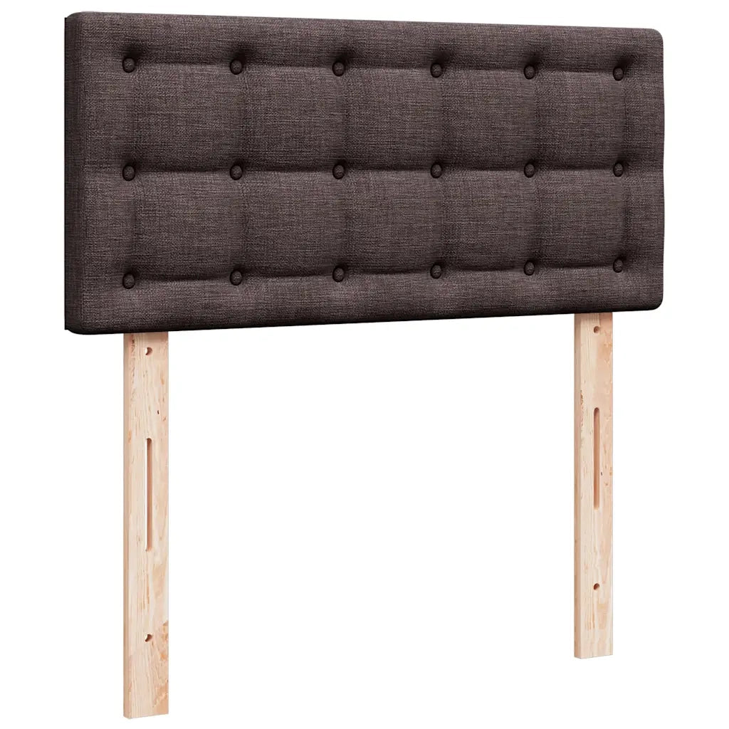 Giroletto a Molle con Materasso Marrone Scuro 90x200 cm Tessuto 3285788