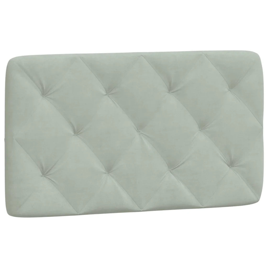 Cuscino Testiera Grigio Chiaro 80 cm in Velluto CFW8215855