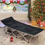 Campingletti pieghevoli per adulti, letto da campeggio solido con materasso extra spesso, tubi forti e più spessi, letto per viaggio, ufficio, outdoor