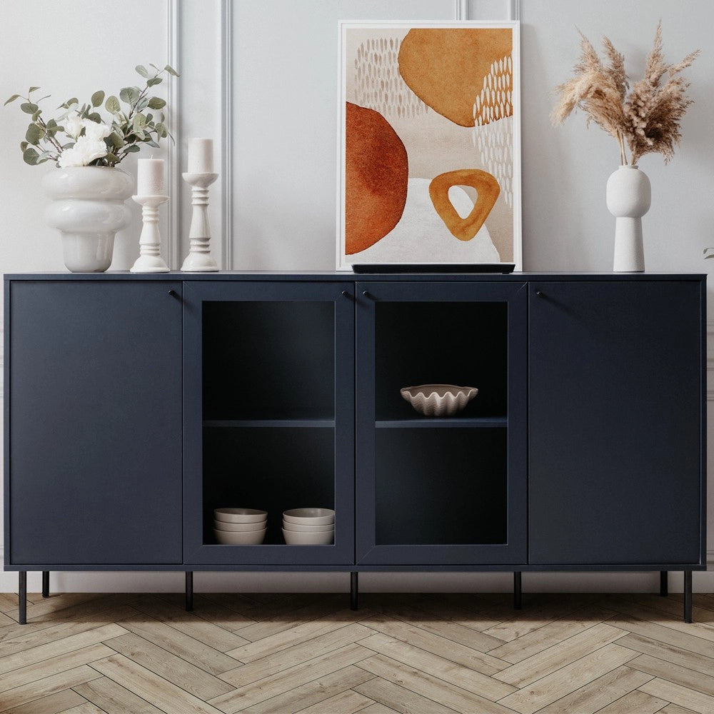 Credenza blue navy 4 ante Caracas51A 180X40X90H