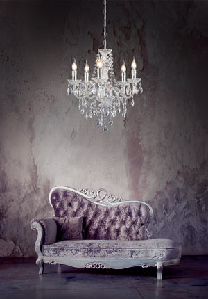 Lampadario da Interno  E14 in Metallo Cromo