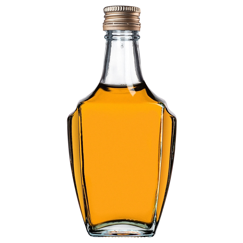 KADAX Bottiglia in Vetro per Tintura 250ml Con Tappo Oro 50pz.