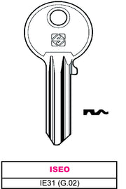 Silca CHIAVE ASC IE31 (G.VAC 2) ISEO 20.00 pz