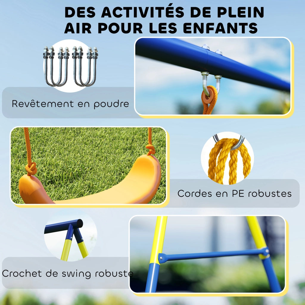 Portico Altalena 3 in 1 per Bambini ¨C zephmum ¨C Verde, Polipropilene