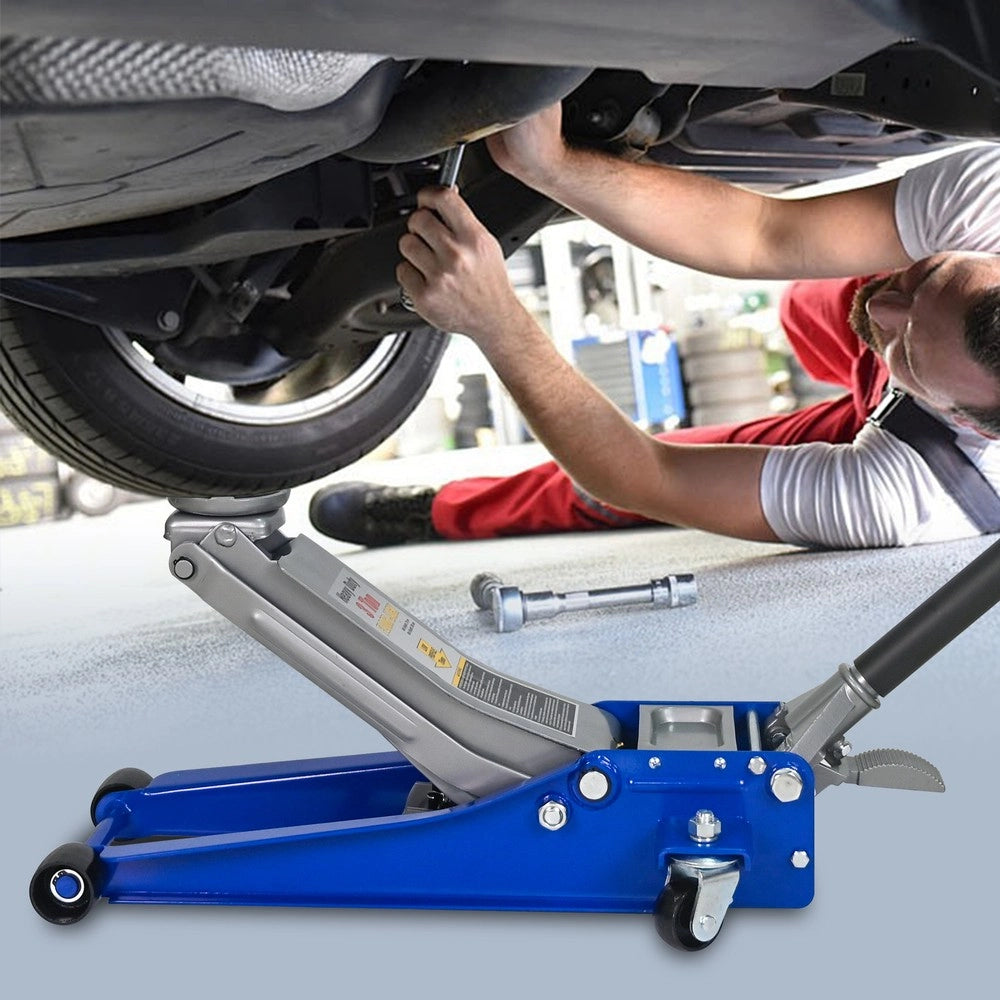 Transpallet Elettrico con Doppia Pompa ¨C MINIMAL ¨C 3 Tonn, Blu/Argento