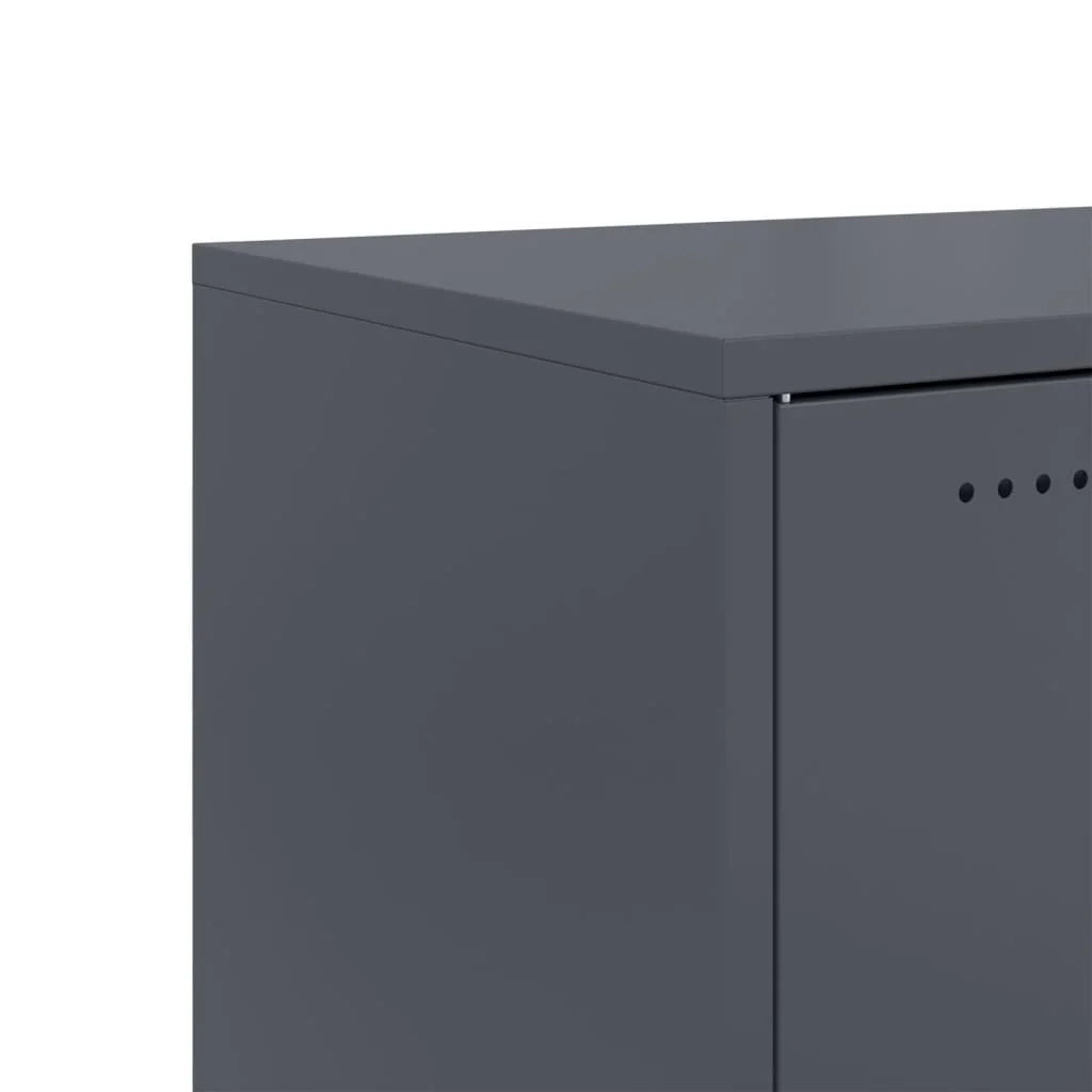 Buffet credenza cassettiera mobiletto mobile contenitore organizer per cucina soggiorno salotto 68,5 x 39 x 72 cm acciaio antracite 02_0029704