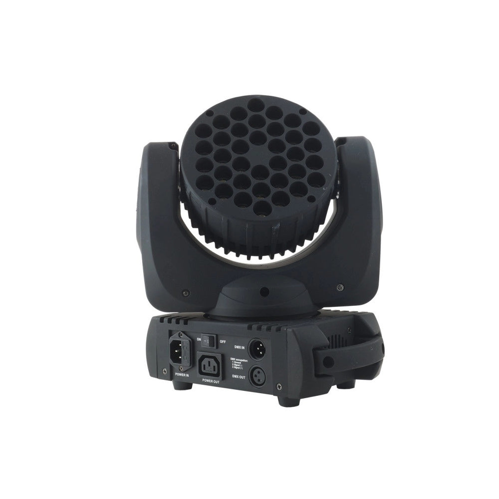 Trade Shop - Testa Rotante Rgb 36 Led Faro Faretto Beam Effetti Disco Dj Luce Flash -