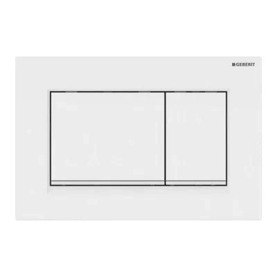 Placca di comando Geberit Sigma30 bianco lucido con inserto bianco opaco