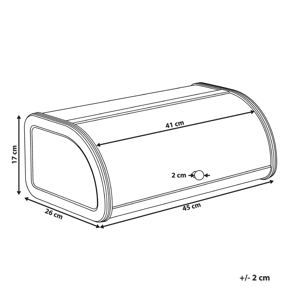 Contenitore per il pane in acciaio inossidabile dorato 45 x 26 x 17 cm Decorativo con coperchio a rotolo Cucina moderna