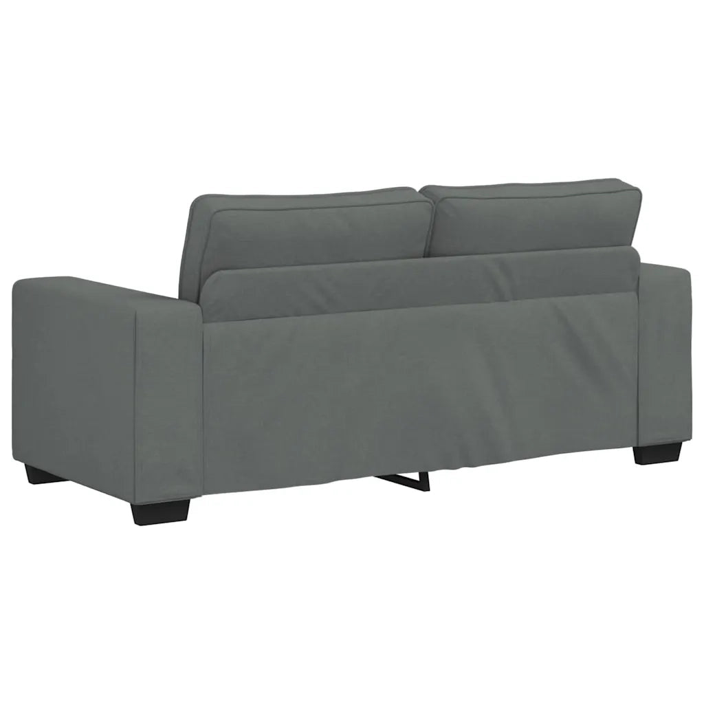 vidaXL Divano a 2 Posti Grigio Scuro 140 cm in Tessuto