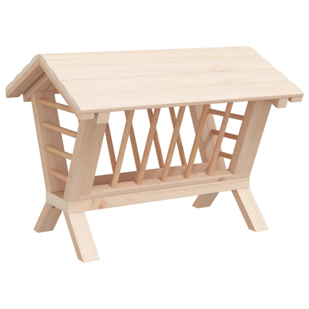 Mangiatoia per Conigli 44x33x33 cm in Legno Massello di Abetecod mxl 131764