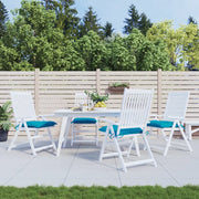 Cuscini per Sedia 4pz Azzurro 40x40x7 cm in Tessuto Oxford