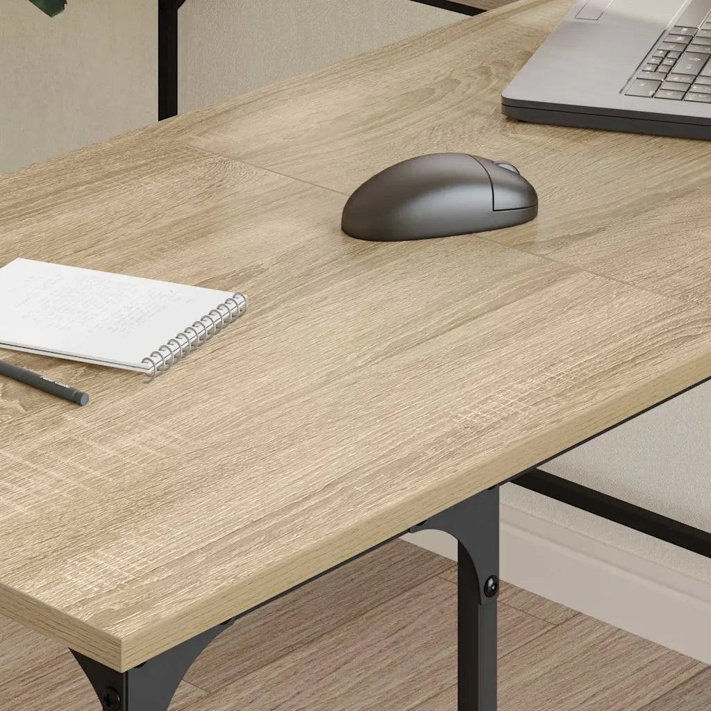 vidaXL Scrivania Rovere Sonoma 139x139x75 cm in Legno Multistrato