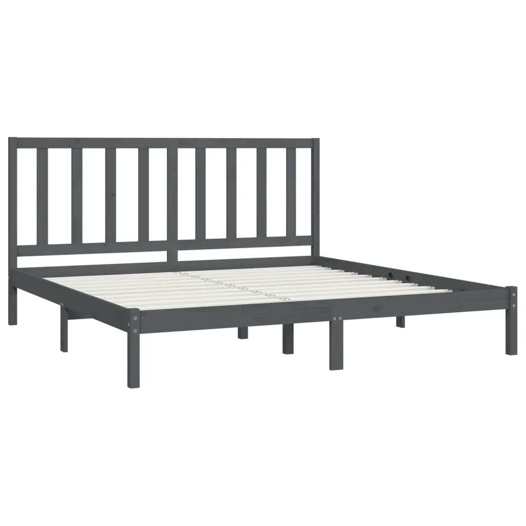 Giroletto Grigio in Legno Massello di Pino 200x200 cm 3105182