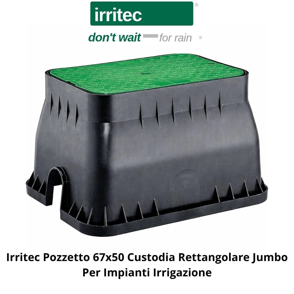 Irritec pozzetto jumbo rettangolare 67x50 per impianti irrigazione