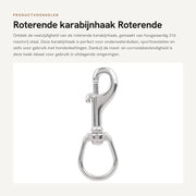 Karabijnhaak rotante 360 gradi flessibilità di rotazione - Acciaio inossidabile - Attrezzatura per immersioni - Attrezzatura sportiva - Catene per cani - Solida e duratura - Haak 

Modello: 
Specifica: 
Codice prodotto: