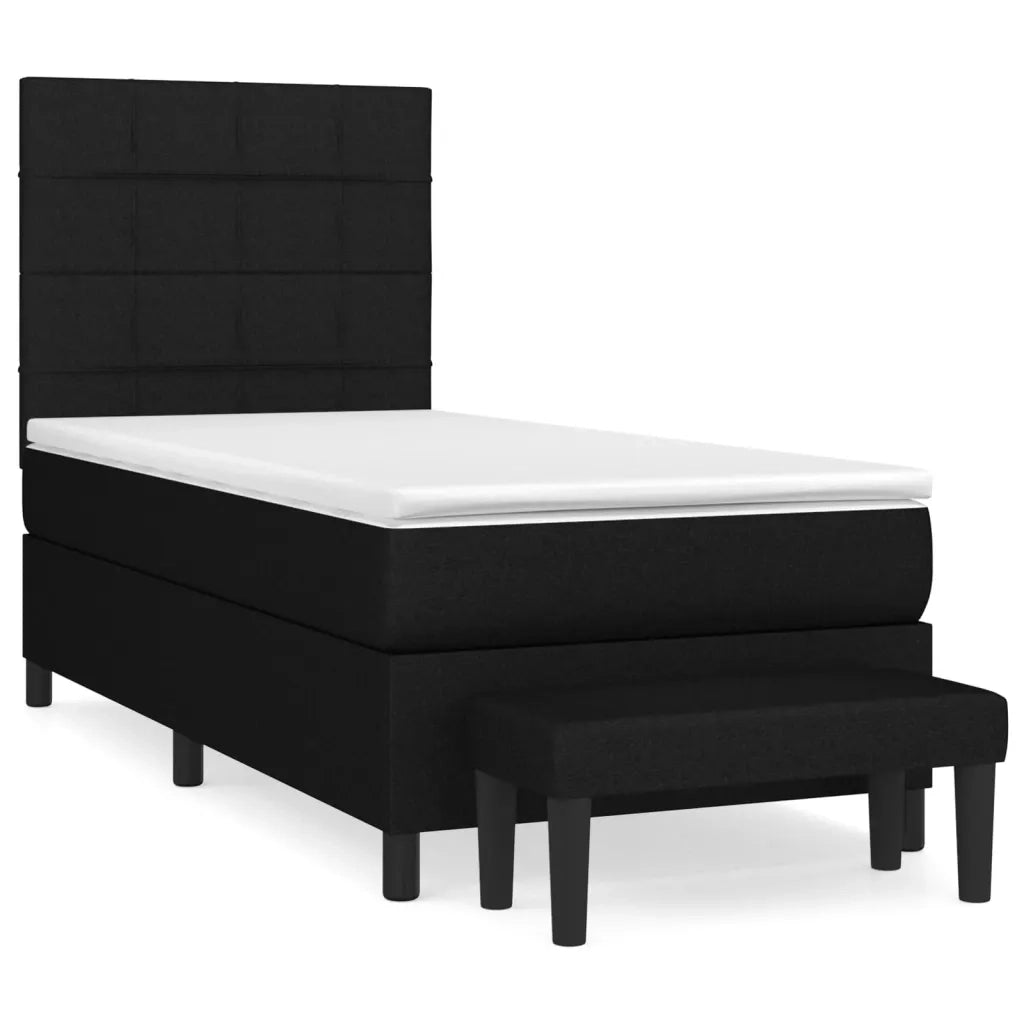 Giroletto a Molle con Materasso Nero 80x200 cm inTessuto 3136551