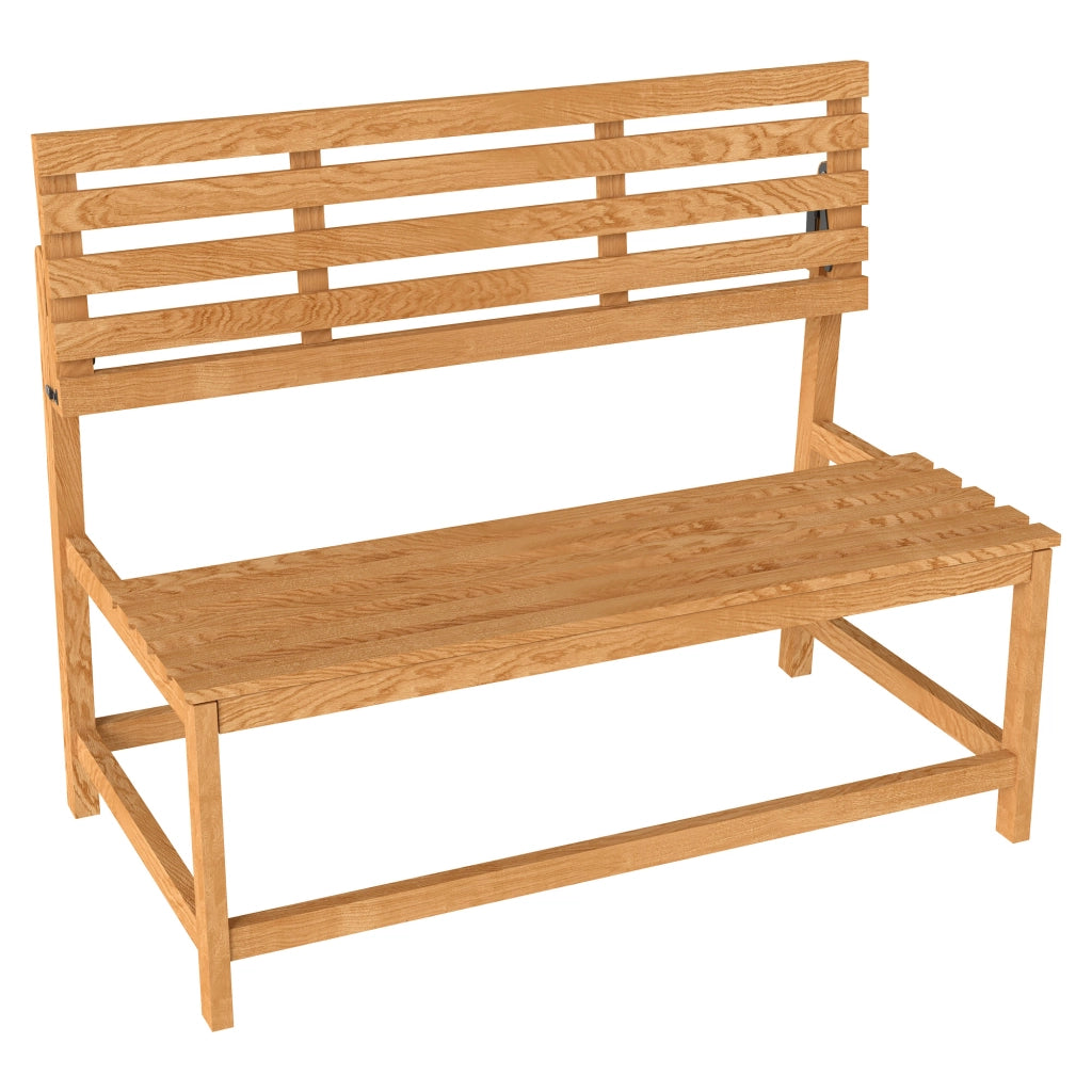 Panchina Giardino 2 Posti ¨C zephmum ¨C Legno Teak 110x61x89cm