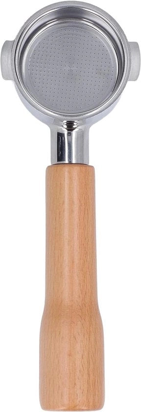 Filtro portafiltro per caffè a 51mm senza fondo per EC0310 - contenitore in acciaio inossidabile per polvere - C1 becco di castagno.