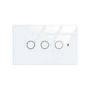 Interruttore Da Parete Touch 3 Tasti, WIFI 2.4G Matter, TUYA, Smart Life,Apple Home, Google Home, Alexa, SmartThings, 10A, AC 90-250V, 50/60HZ, 120X72X38mm, IP20, Bianco