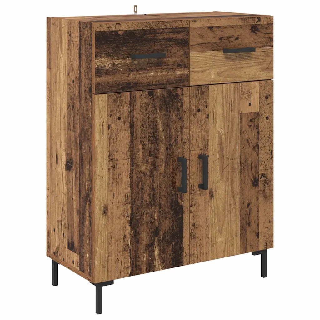 Credenza con cassetto 2 pcs Legno vecchio Legno multistrato