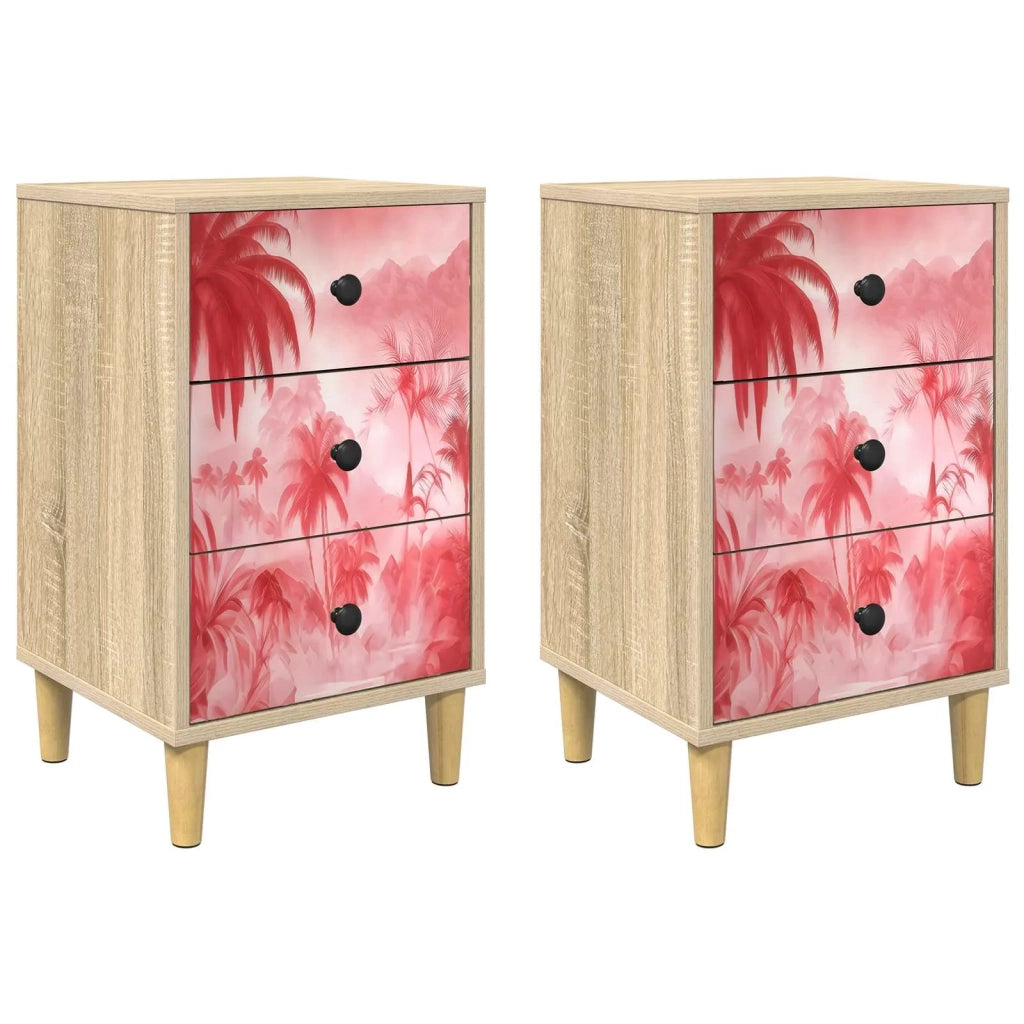 Armadio da Notte AACHEN 2 pz Rovere Sonoma 36 x 33 x 60 cm 8007304