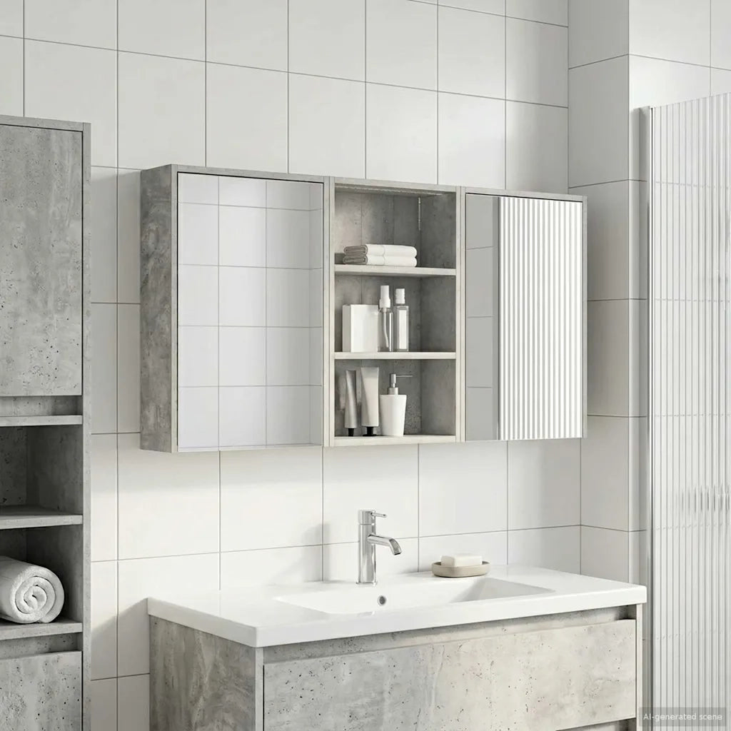 Set di Armadi da Bagno con lo scaffale 3 pcs 126 x 16 x 62.5 cm