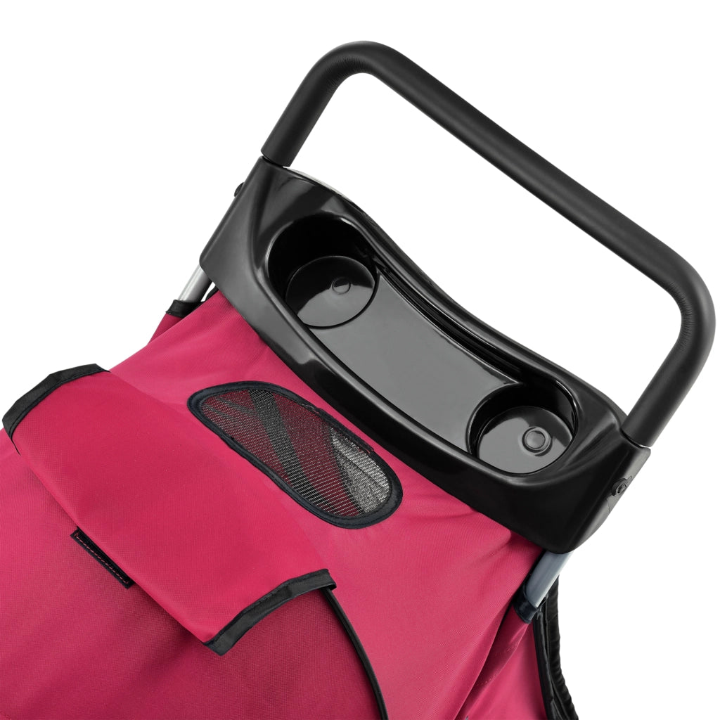 Passeggino Niceville per Cani e Gatti Fino a 15 kg Carrello Pieghevole - Rosso pro.tec