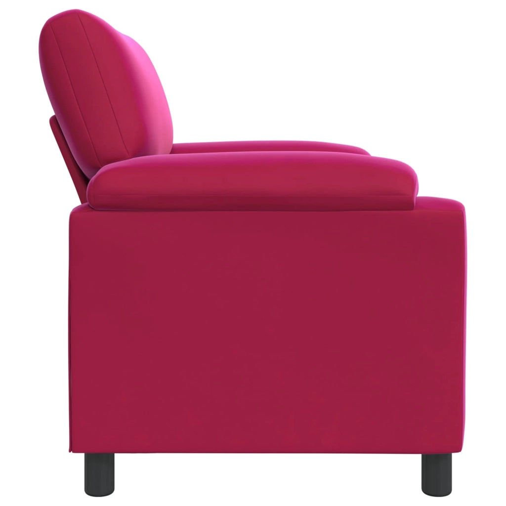 Divano Rosso Vino 94 x 85 x 93 cm Velluto 42040812
