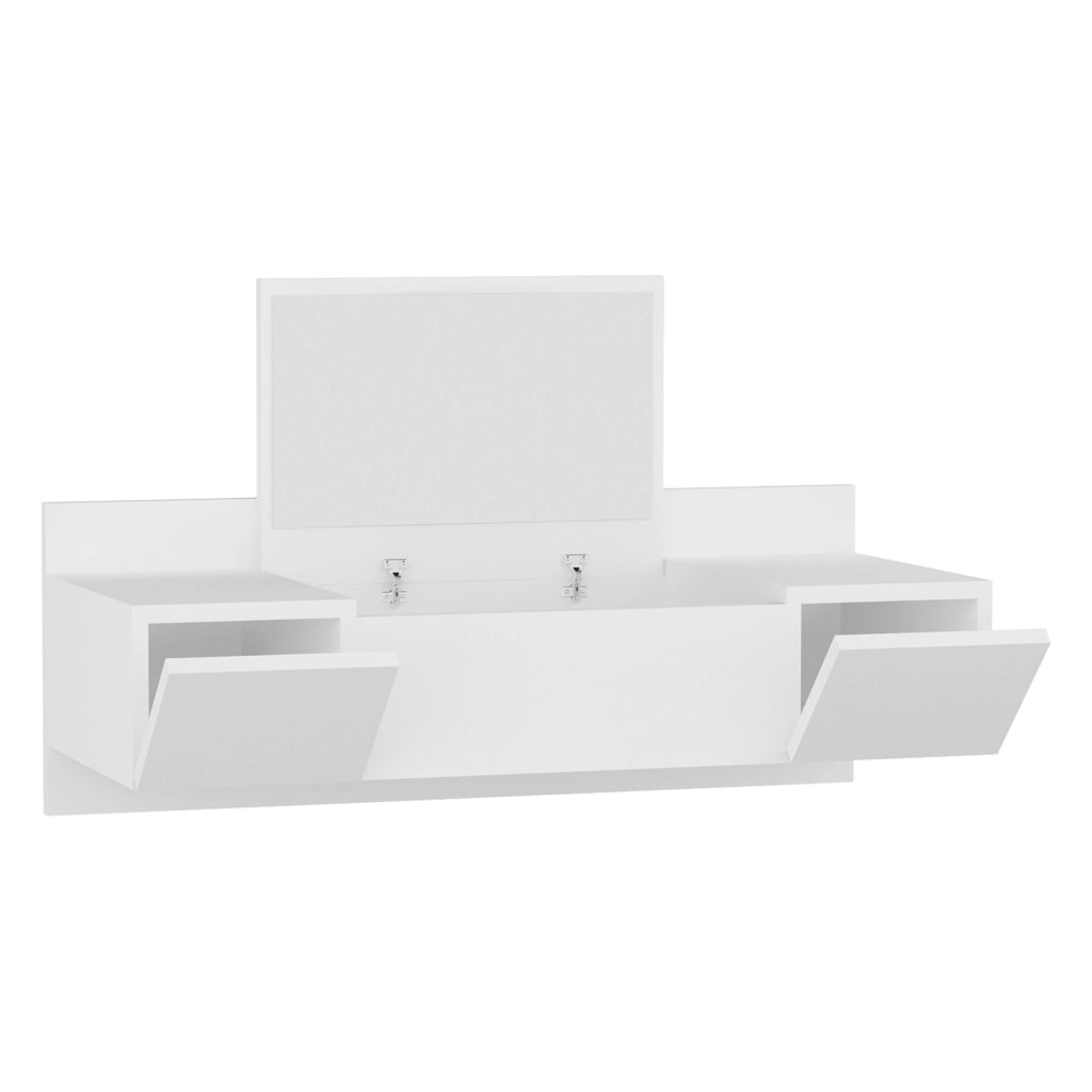 Mobile da Trucco Selci, Toeletta Specchio Incluso, 100x39x33h cm Bianco