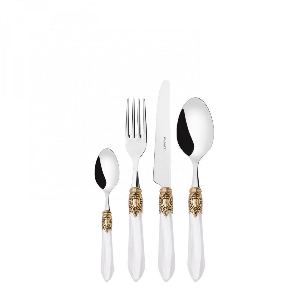 OXFORD Ghiera Dorata, Posate Set 24 Pz, Scatola Compact, Casa