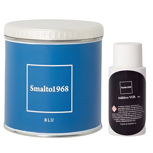 Smalto1968 base acqua vgr piastrelle ceramiche supporti difficili l 0.5 *** colore- blu, confezione 1