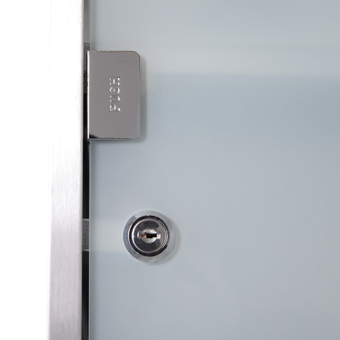 Easycomfort Armadietto Porta Medicinali, Pronto Soccorso Cassetta Medicine in Acciaio Porta in Vetro e 2 Chiavi 48x25cm