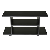 Easycomfort Mobile TV Moderno con Ruote, Mobiletto TV in Legno, 80 × 40 × 40cm Nero
