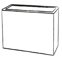 Fioriera Rettangolare colore Bianco 60x24 5 CM H 24 5 mod. Schio Cassa