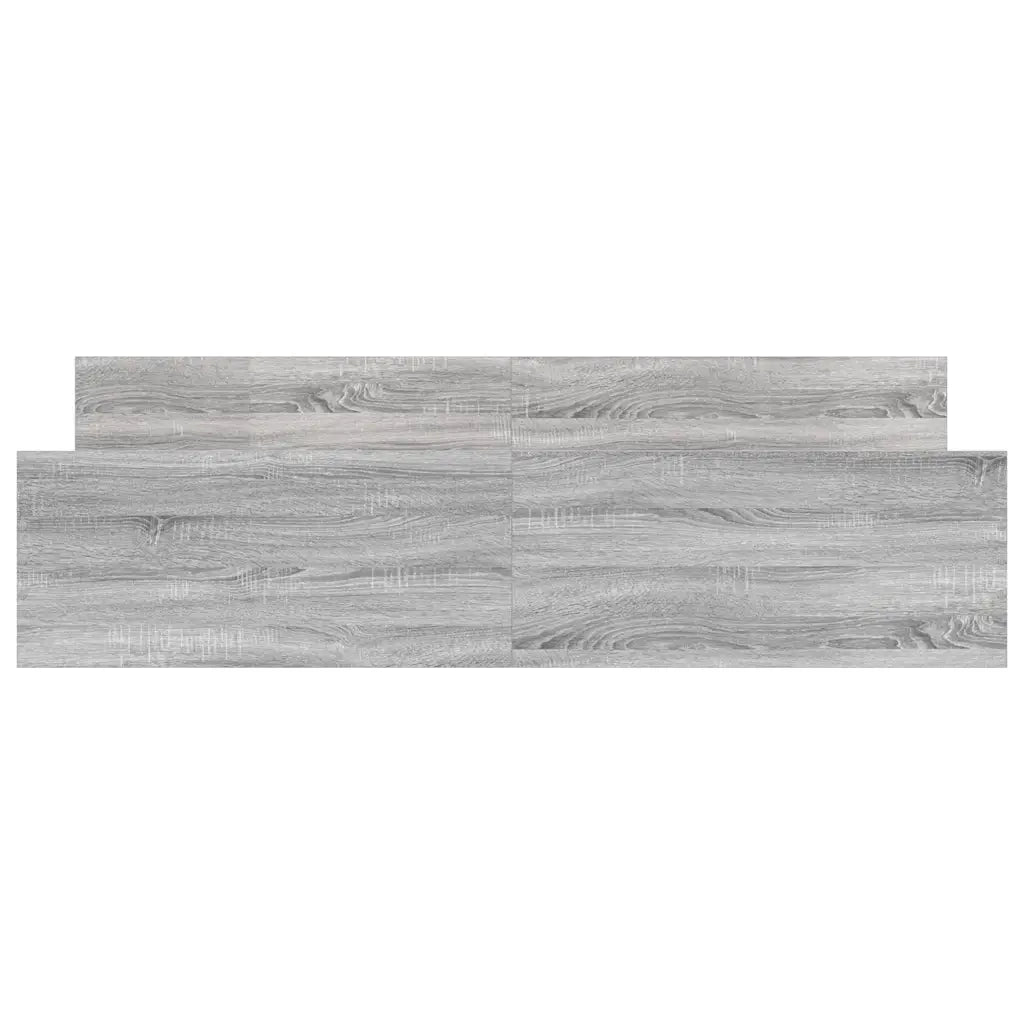 Giroletto con Testiera e Pediera-Struttura Letto Grigio Sonoma 160x200 cm