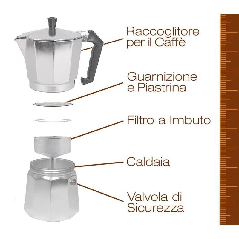MAURY'S CAFFETTIERA MICA LA MOKA DA 6 TAZZE