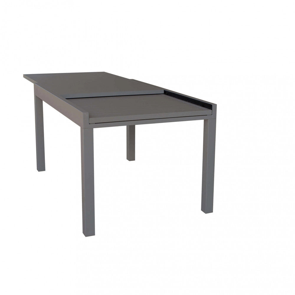 Tavolo Allungabile Hawaii 135/270x90x75 h cm in Alluminio Taupe