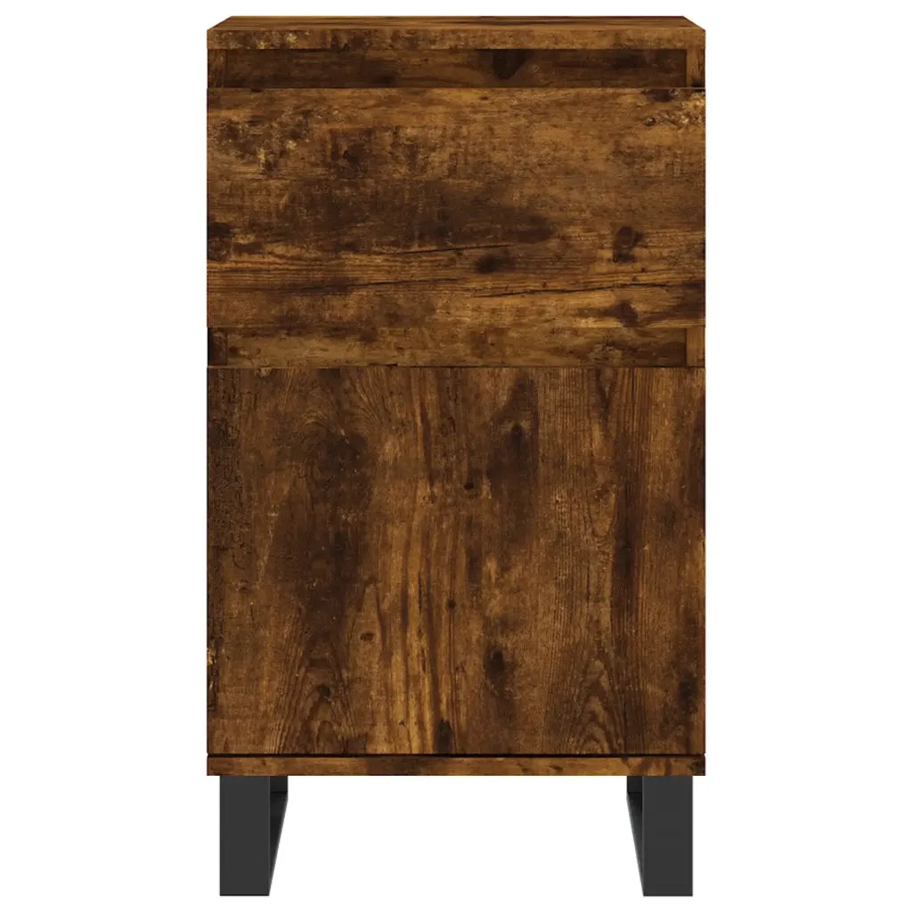 Credenze 2 pz Rovere Fumo 40x35x70 cm in Legno Multistrato 831175