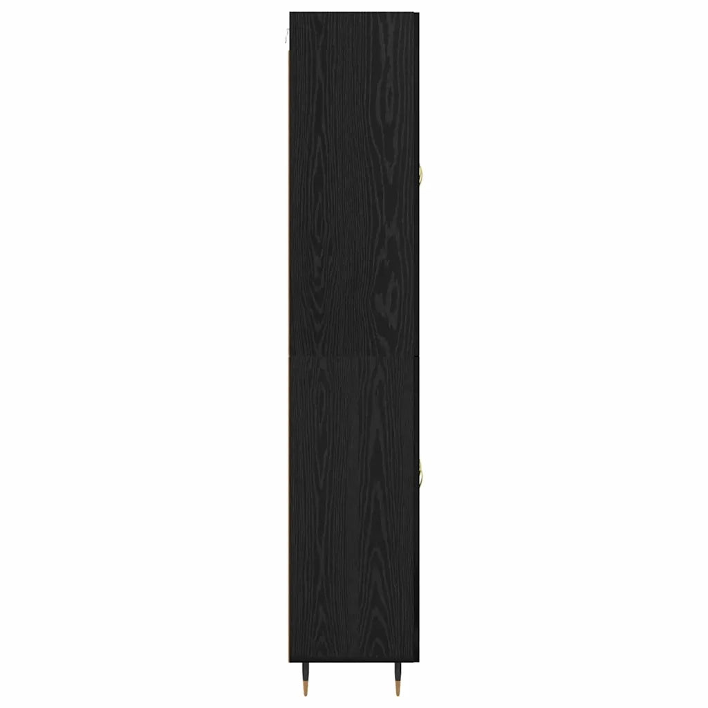 Credenza Rovere Nero 69,5 x 34 x 90 cm Legno multistrato 3402757