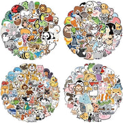 Sticker per Animali 200 pezzi - Set di Sticker Carini - PVC Idrorepellente - Per Ossigenatori Acqua/Laptop - Regalo Perfetto - Utilizzo Sostenibile - Sticker