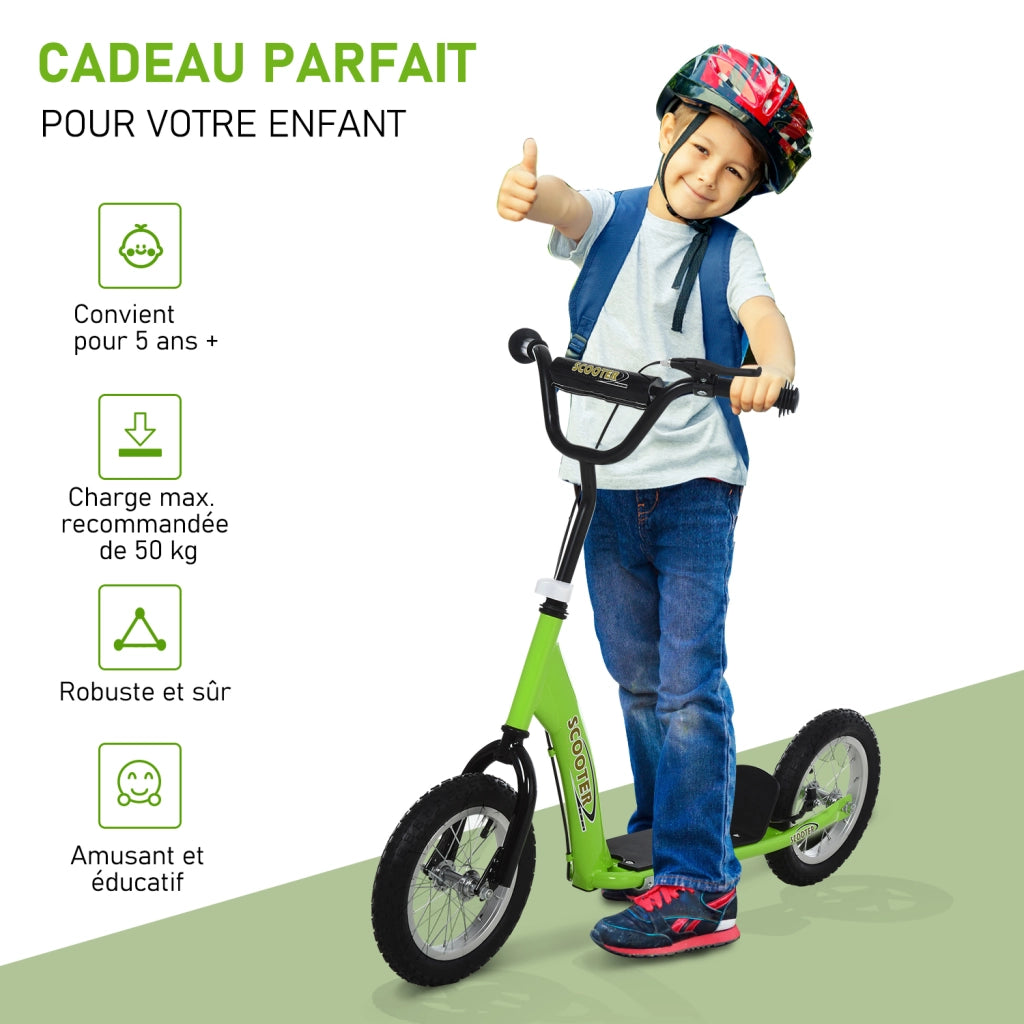 Pattinette per Bambini ¨C zephmum ¨C Verde, Acciaio, Ruote Grandi