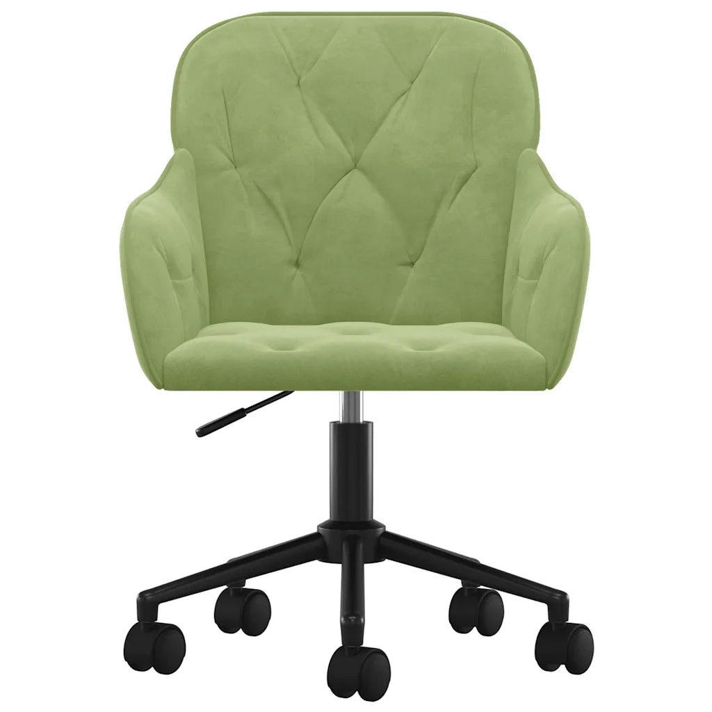 Sedia da Ufficio Girevole Verde Chiaro in Vellutocod mxl 71401