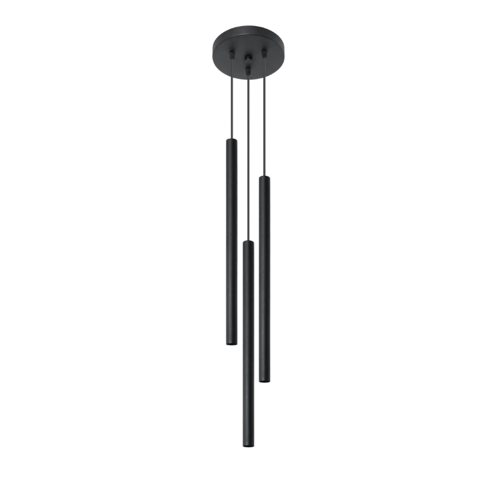 Lampadario Velino 3 luci nero metallo Pure Lume G9