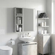 Armadio da bagno a muro Grigio Cemento 20 x 10 x 60,5 cm