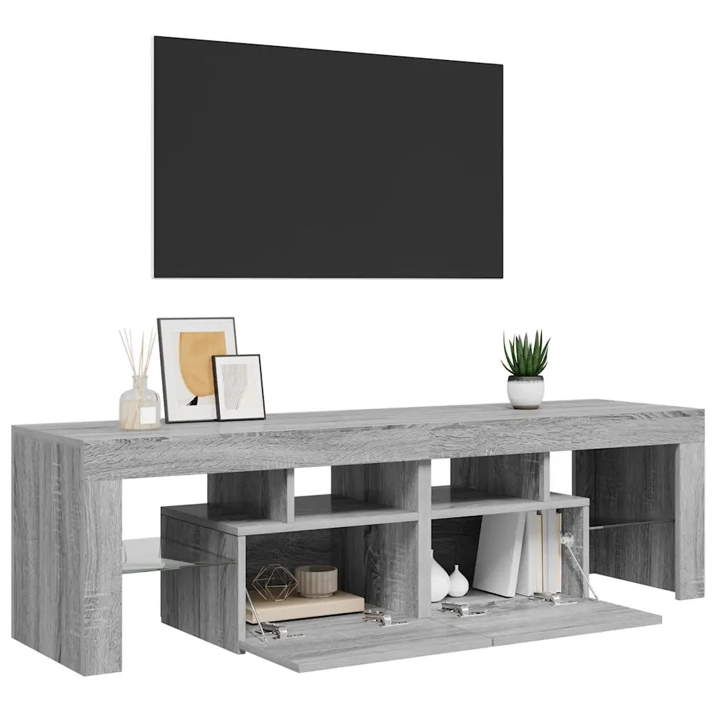 Mobile Porta TV con Luci LED grigio sonoma 140x36,5x40 cm cod mxl 14502